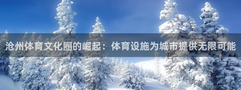 意昂体育4平台注册：沧州体育文化圈的崛起：体育设施为