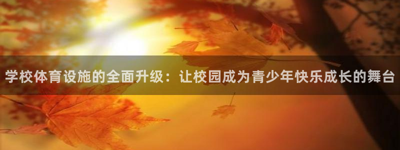 意昂体育4平台注册：学校体育设施的全面升级：让校园成