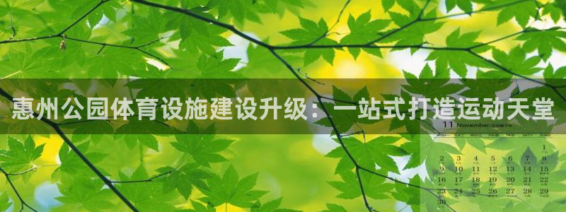 意昂4娱乐首页官网下载：惠州公园体育设施建设升级：一