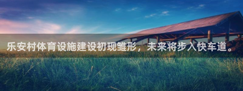 意昂4集团logo：乐安村体育设施建设初现雏形，未来将步入快