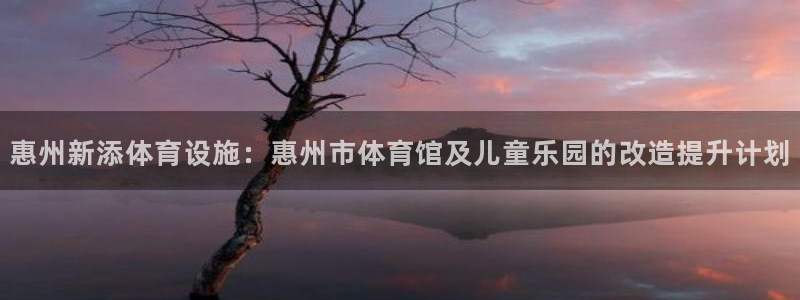 意昂4官方：惠州新添体育设施：惠州市体育馆及儿童乐园